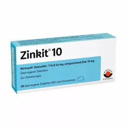 ZINKIT 10 apvalkotās tabletes, 20 gab