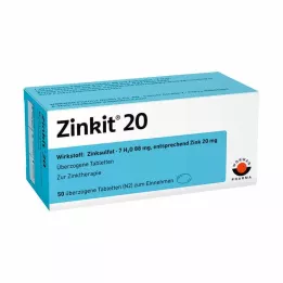 ZINKIT 20 apvalkotās tabletes, 50 gab