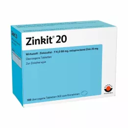 ZINKIT 20 apvalkotās tabletes, 100 gab