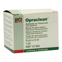 OPRACLEAN Marles pārsējs tamponam ar jodoformu 5 cm x 5 m, 1 gab
