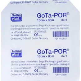 Gota-Por brūču plāksteris, sterils, 80x100 mm, 1 gab