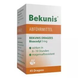BEKUNIS Bisacodyl Dragees 5 mg zarnās šķīstošās tabletes, 45 gab