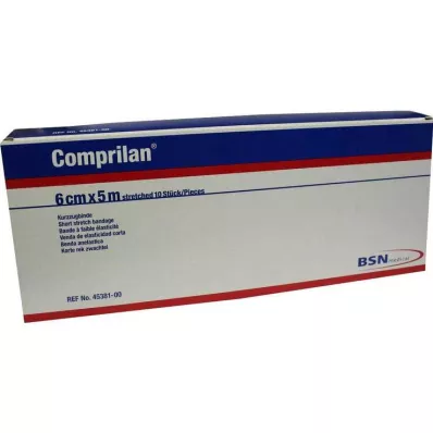 COMPRILAN elastīgais pārsējs 6 cmx5 m, 10 gab COMPRILAN elastīgais pārsējs 6 cmx5 m, 10 gab