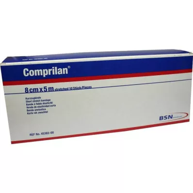COMPRILAN elastīgais pārsējs 8 cmx5 m, 10 gab COMPRILAN elastīgais pārsējs 8 cmx5 m, 10 gab