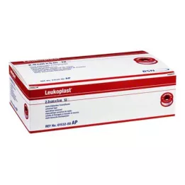LEUKOPLAST 2,5 cmx5 m, 12 gab