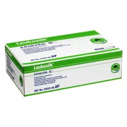 LEUKOSILK 2,5 cmx5 m, 12 gab