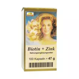 BIOTIN PLUS Cinka matu kapsulas, 100 gab