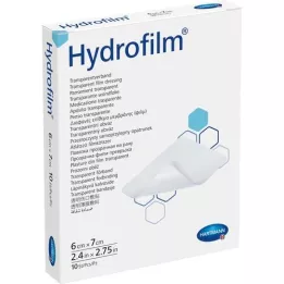 HYDROFILM Caurspīdīgs pārsējs 6x7 cm, 10 gab