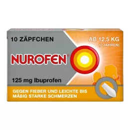 NUROFEN Junior 125 mg svecītes, 10 gab