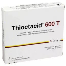 THIOCTACID 600 T šķīdums injekcijām, 5X24 ml