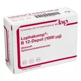 LOPHAKOMP B 12 Depo 1000 μg injekciju šķīdums, 10X2 ml