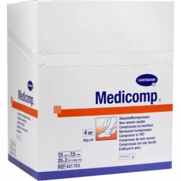 MEDICOMP Vlieskomp.steril 7.5x7,5 cm 4 -Layer, 50 ST