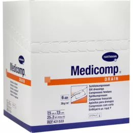 MEDICOMP notekas slota komp.sterils 7,5x7,5 cm, 50 gab