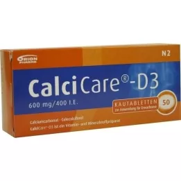 CALCICARE D3 košļājamās tabletes, 50 gab
