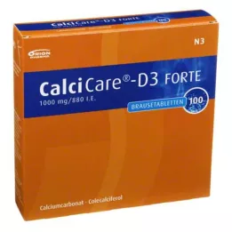 CALCICARE D3 forte putojošās tabletes, 100 gab
