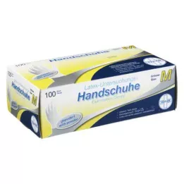 HANDSCHUHE Vienreizējās lietošanas lateksa pulveris M, 100 gab