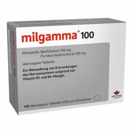 MILGAMMA 100 mg apvalkotās tabletes, 100 gab