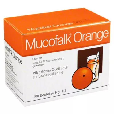 MUCOFALK Orange Gran suspensijas ražošanai iekšķīgai lietošanai, 100 gab
