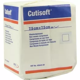 CUTISOFT Flīsa kompreses 7,5x7,5 cm, nesterilas, 100 gab