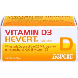 VITAMIN D3 HEVERT tabletes, 100 gab