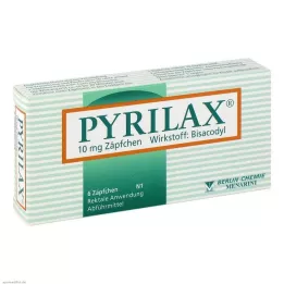 PYRILAX 10 mg svecītes, 6 gab