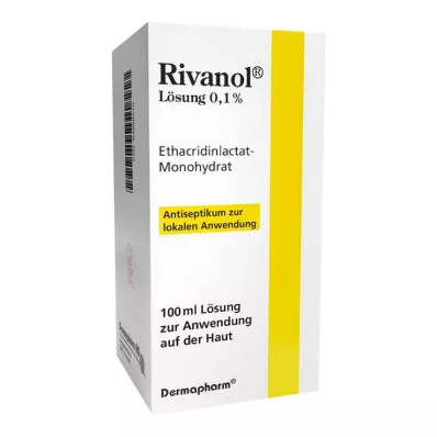 RIVANOL Šķīdums 0,1%, 100 ml RIVANOL Šķīdums 0,1%, 100 ml