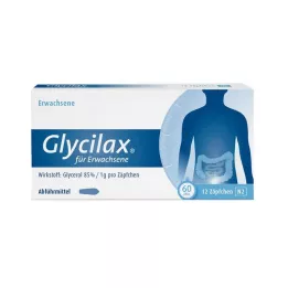 GLYCILAX Svecītes pieaugušajiem, 12 gab