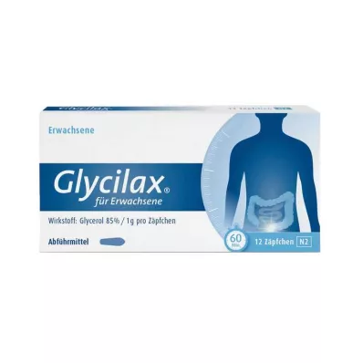 GLYCILAX Svecītes pieaugušajiem, 12 gab