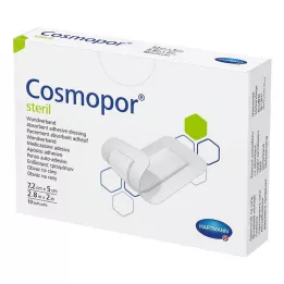 COSMOPOR sterils brūču pārsējs 5x7,2 cm, 10 gab