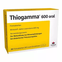 THIOGAMMA 600 apvalkotās tabletes iekšķīgai lietošanai, 30 gab