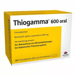 THIOGAMMA 600 apvalkotās tabletes iekšķīgai lietošanai, 60 gab
