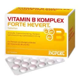 VITAMIN B KOMPLEX forte Hevert tabletes, 200 gab