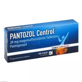 PANTOZOL Kontrole 20 mg zarnās šķīstošās tabletes, 7 gab