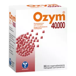OZYM 40 000 zarnās šķīstošās cietās kapsulas, 200 gab