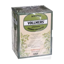 Vollmers pagatavoja zaļās auzu tējas filtru maisiņus, 40 gab