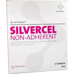 SILVERCEL nelīpošās kompreses 11x11 cm, 10 gab