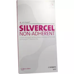 SILVERCEL non Adherent kompreses 10x20 cm, 5 gab