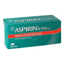 ASPIRIN N 100 mg tabletes, 98 gab