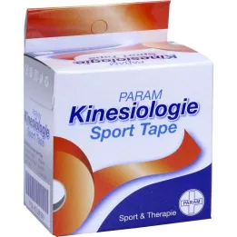 KINESIOLOGIE Sporta lente 5 cmx5 m sarkana, 1 gab