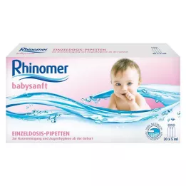 RHINOMER babysanft jūras ūdens 5 ml vienas devas caurule, 20X5 ml