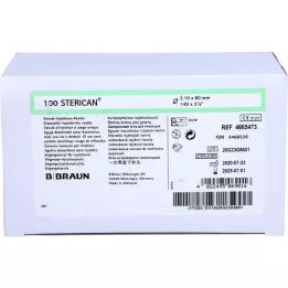 STERICAN Kanulas 14 Gx3 1/8 2,1x80 mm, 100 gab