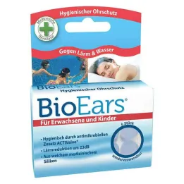 Bioears silikona ausu aizbāžņi pretmikrobu, 6 gab