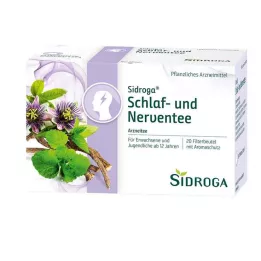 SIDROGA Miega un nervu tējas filtru maisiņi, 20X2,0 g