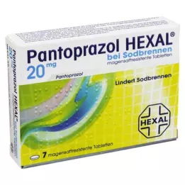 PANTOPRAZOL HEXAL b.Grēmas zarnās šķīstošās tabletes, 7 gab
