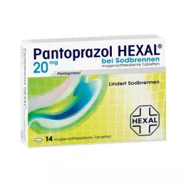 PANTOPRAZOL HEXAL b.Grēmas zarnās šķīstošās tabletes, 14 gab