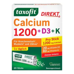Taxofit Calcium 1200 + D3 + K Direct Sticks, 20 gab