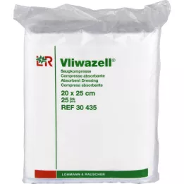 VLIWAZELL Absorbējošās kompreses nesterilas 20x25 cm, 25 gab