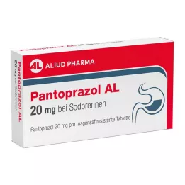PANTOPRAZOL AL 20 mg Sodbr.kuņģa skābes res., 14 gab