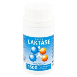 Laktāzes 1500 FCC enzīmu kapsulas, 100 gab