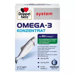 DOPPELHERZ Omega-3 koncentrāta sistēmas kapsulas, 30 gab